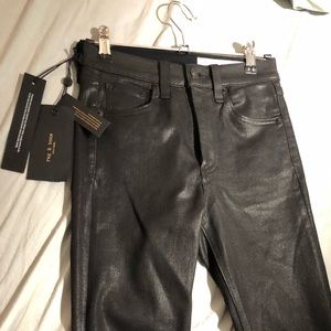 High rise skinny rag and bone 24 coated designer jeans